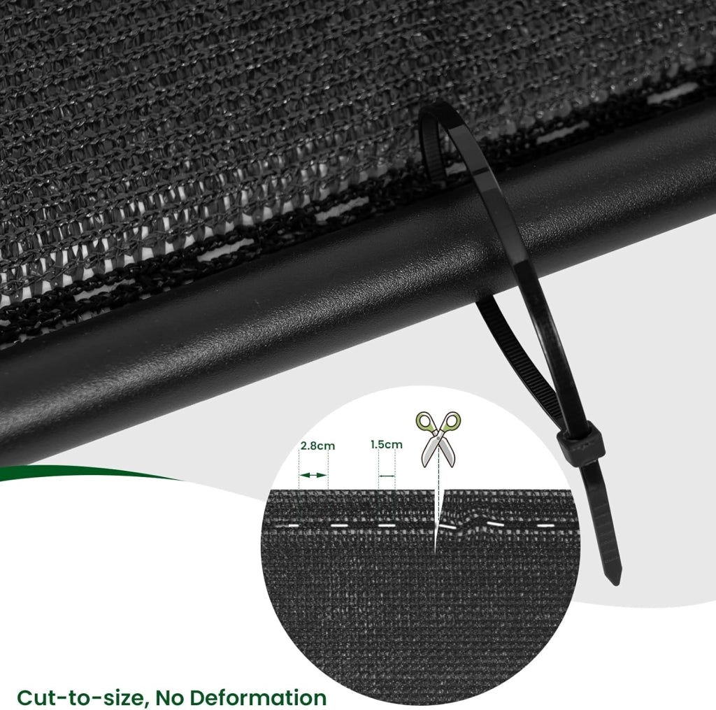Rete Ombreggiante 1,2x25 m HDPE 280g/m², Frangivista per Recinzione Giardino, Telo Frangivento da Esterno, con Occhielli e Fascette, Resistente alle Intemperie, per Balcone, Antracite