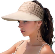 Ombrellone da Sole Flessibile - Ripiegabile - Protezione UV - Cappello da Sole Estivo - Altezza Margine Ampio - Materiale Idrorepellente