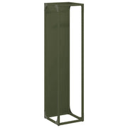 Rastrelliera per Legna da Ardere Verde Oliva 25x25x100 cm CFW5292060