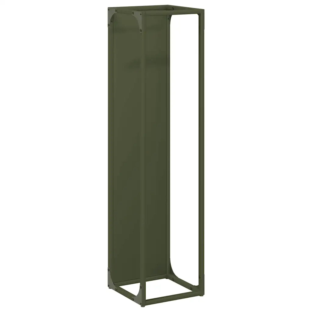 Rastrelliera per Legna da Ardere Verde Oliva 25x25x100 cm CFW5292060