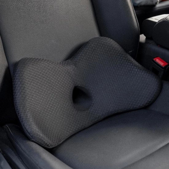 Lussino ergonomico per auto con schiuma di supporto per la schiena - Cuscino ortopedico per la schiena e la colonna vertebrale - Supporto lombare per sedili di auto, scrivania e sedia a rotelle.