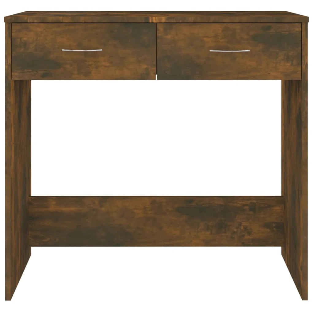 Scrivania da ufficio postazione di lavoro mobile per computer studio rovere affumicato 80 x 40 x 75 cm legno ingegnerizzato marrone 02_0023589