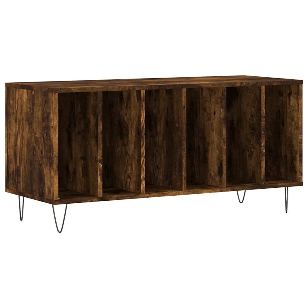Mobile Porta Dischi Rovere Fumo 100x38x48 cm Legno Multistrato CFW7828511