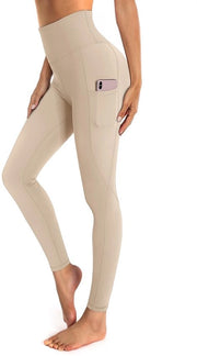 Leggins per Yoga con Tasche Alta Caviglia per Donna - Abbigliamento per Allenamento - Tessuto Comodo - Pantaloncino Yoga con Tasche - Moda Leggins per Yoga