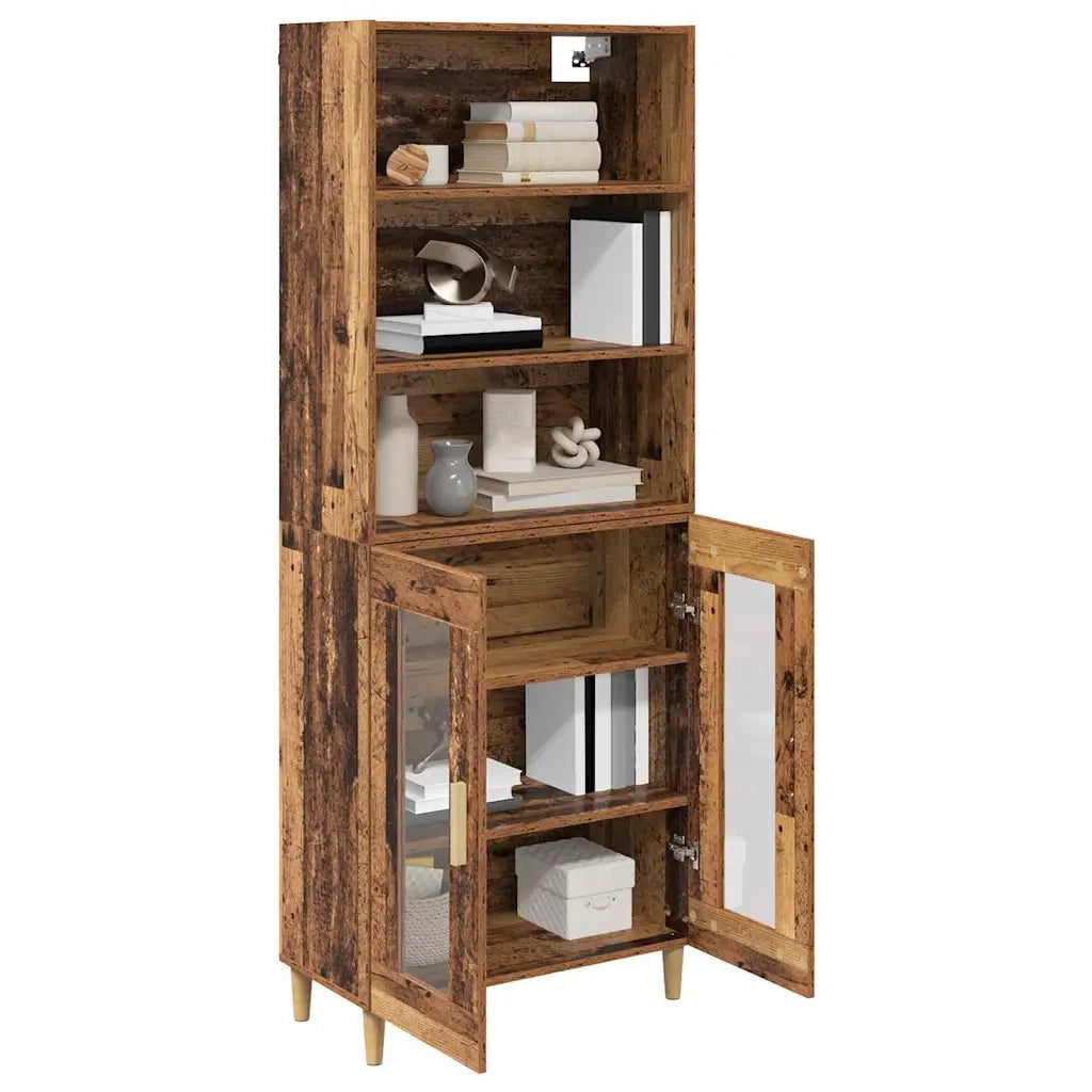 Credenza | Madia | Buffet da pranzo | Armadio da pranzo Legno vecchio 69,5 x 32,5 x 180 cm Legno multistrato