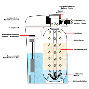 Naturewater Addolcitore Acqua a scambio ionico 2000L/h Dispositivo automatico per addolcimento acqua