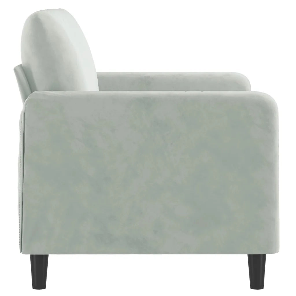 Divano a 2 Posti Grigio Chiaro 120 cm in Velluto 359432