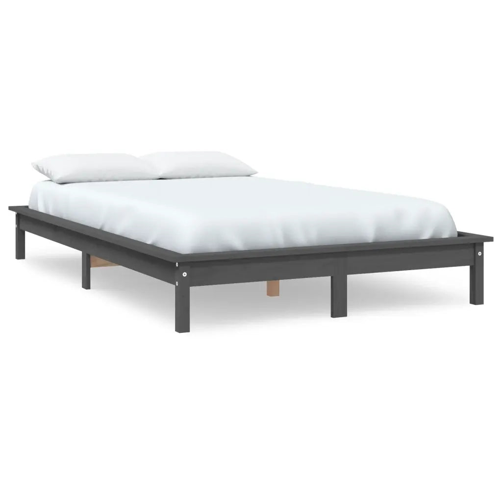 Giroletto Grigio 160x200 cm in Legno Massello di Pino 820553