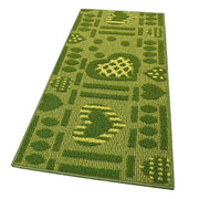 Tappeto Cucina Antiscivolo Cuori 3D Lavabile Moderno Assorbente Verde 50x75 cm