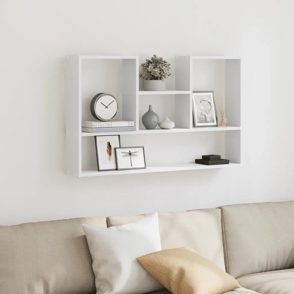 vidaXL Scaffale a Parete Bianco 99x15x60 cm in Truciolato