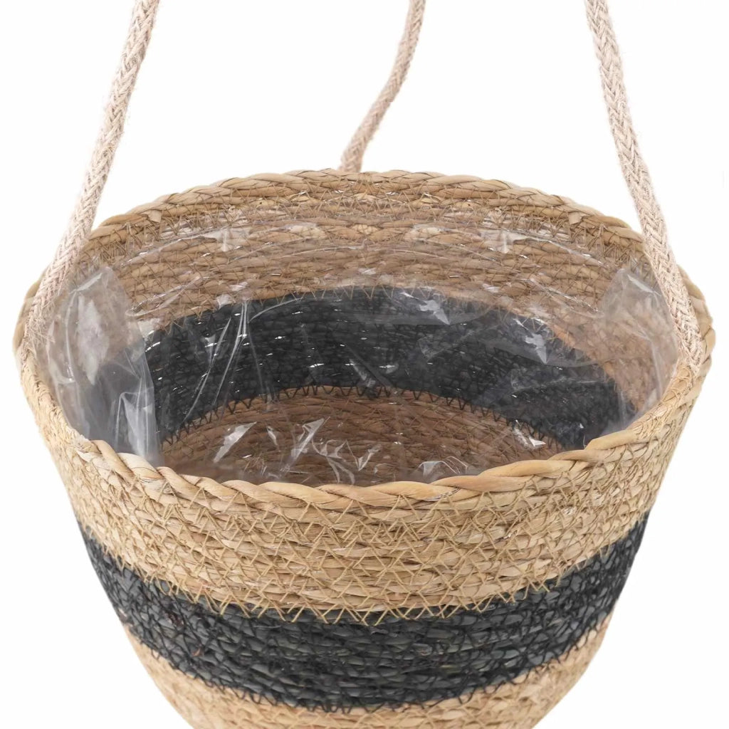 Cesti per piante in erba marina 3 pz Naturale e Nero CFW4971541