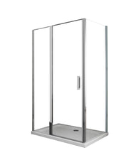 Box Doccia angolare 75x120 cm 1 anta Battente in Cristallo trasparente 6mm H190 Best