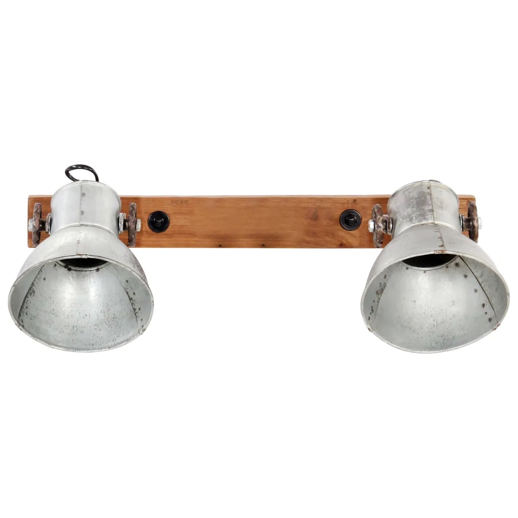 Lampada da Parete in Stile Industriale Argento 45x25 cm E27 CFW9621749