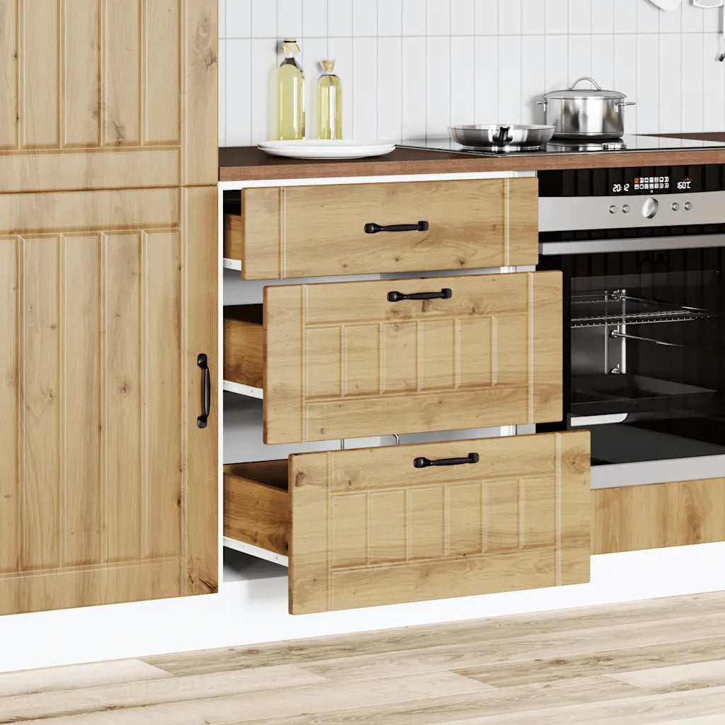 vidaXL Base da Cucina Lucca Rovere Artigianale in Legno Multistrato
