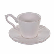 Set 3 Kit Tazze in Ceramica con Piattino Larghezza 14 cm