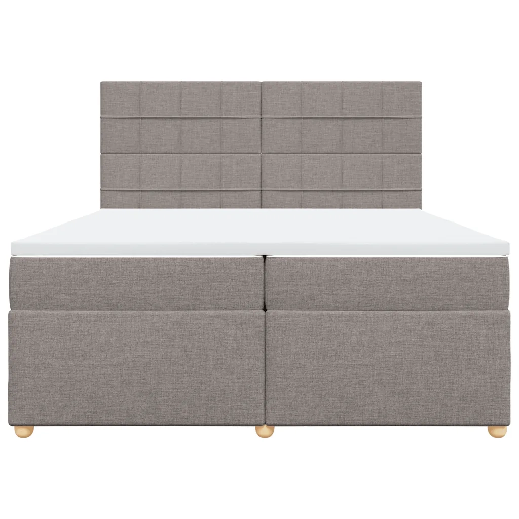 Giroletto a Molle con Materasso Tortora 200x200 cm in Tessuto 3293691