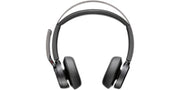 HP Poly Voyager Focus 2 Microsoft Teams Certified USB-C-C Headset +USB-C/A Adapter +Charging Stand