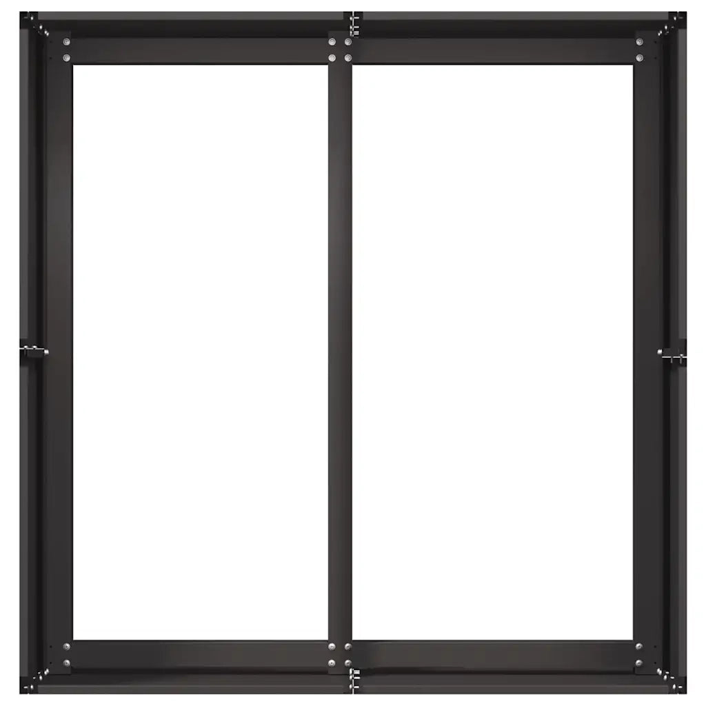 Fioriera Nera 80x80x40 cm in Acciaio Laminato a Freddo 860738