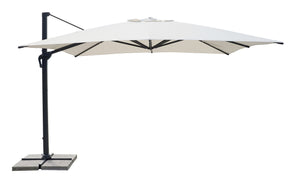 Ombrellone da Giardino 4x4m Telo in Polietilene Ecrù