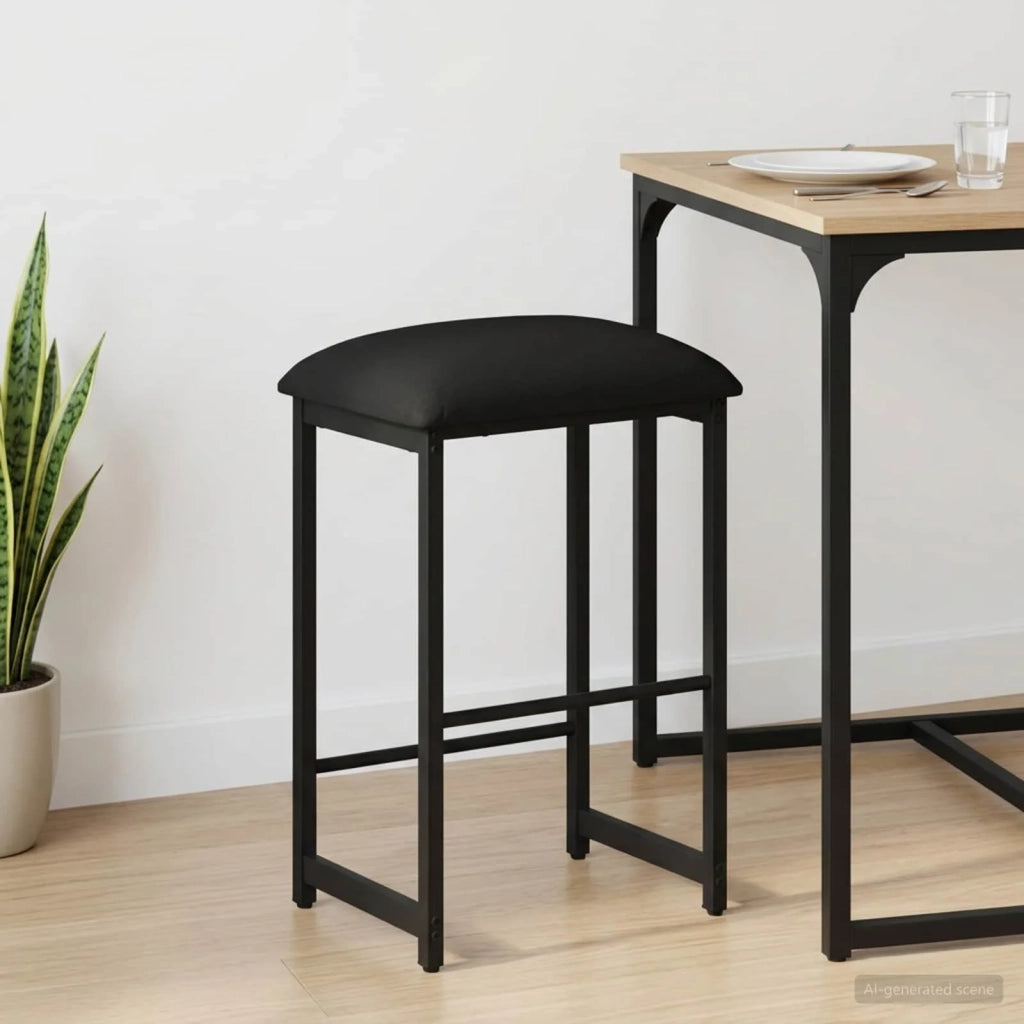 Sgabello da bar Nero 40 x 32 x 74 cm Legno ingegnerizzato 8006221
