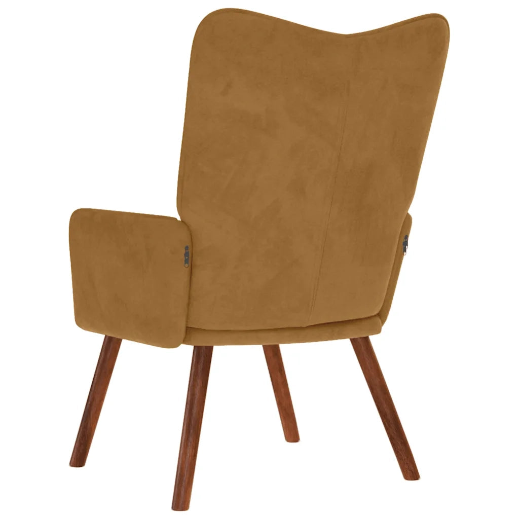 Poltrona Relax Marrone in Velluto 4016818