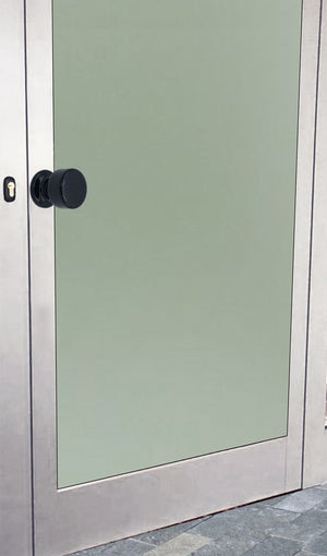 Pomolo fisso per porta SAGUATTI 875/50QB in alluminio nero lucido