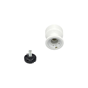 Pomolo fisso per porta SAGUATTI 875/50TB in alluminio bianco lucido