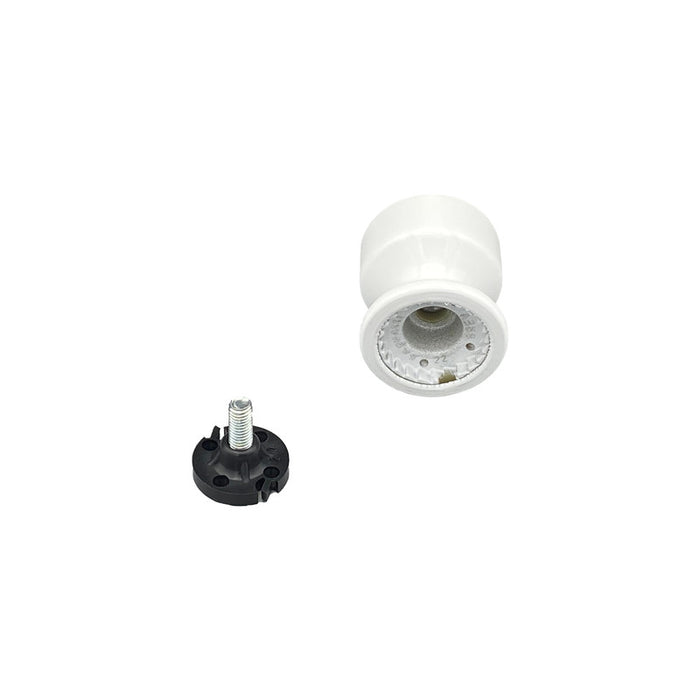 Pomolo fisso per porta SAGUATTI 875/50TB in alluminio bianco lucido