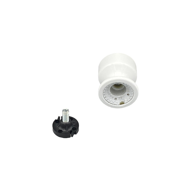 Pomolo fisso per porta SAGUATTI 875/50TB in alluminio bianco lucido