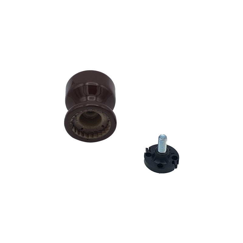 Pomolo fisso per porta SAGUATTI 875/50UB in alluminio marrone lucido