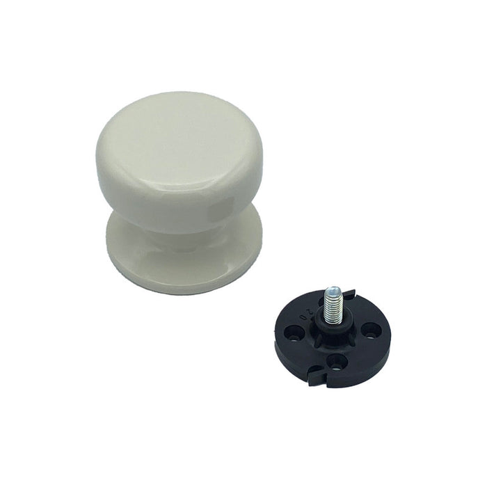 Pomolo fisso per porta SAGUATTI 875/70KB in alluminio bianco lucido