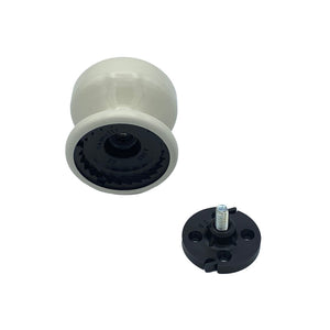 Pomolo fisso per porta SAGUATTI 875/70KB in alluminio bianco lucido