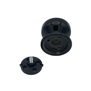 Pomolo fisso per porta SAGUATTI 875/70QB in alluminio nero lucido