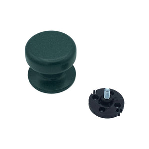 Pomolo fisso per porta SAGUATTI 875/70SAB in alluminio verde opaco