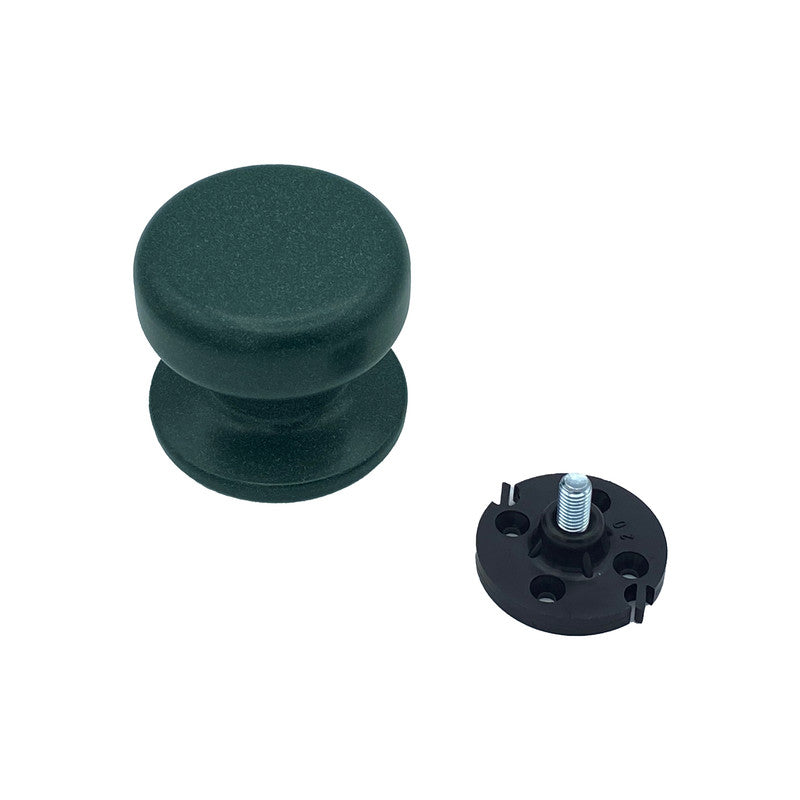 Pomolo fisso per porta SAGUATTI 875/70SAB in alluminio verde opaco