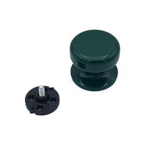 Pomolo fisso per porta SAGUATTI 875/70SB in alluminio verde lucido