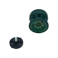 Pomolo fisso per porta SAGUATTI 875/70SB in alluminio verde lucido