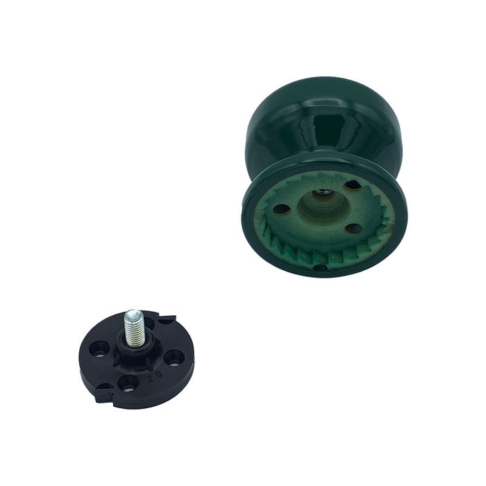 Pomolo fisso per porta SAGUATTI 875/70SB in alluminio verde lucido