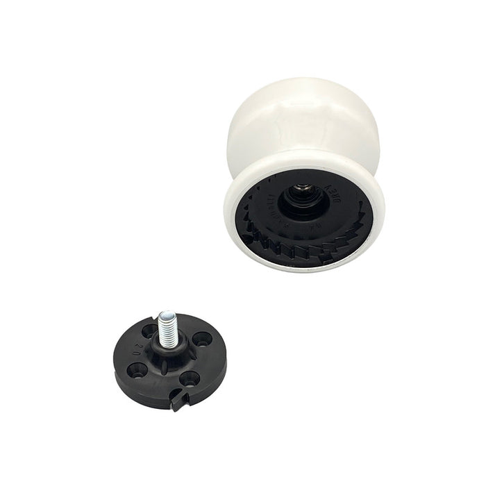 Pomolo fisso per porta SAGUATTI 875/70TB in alluminio bianco lucido