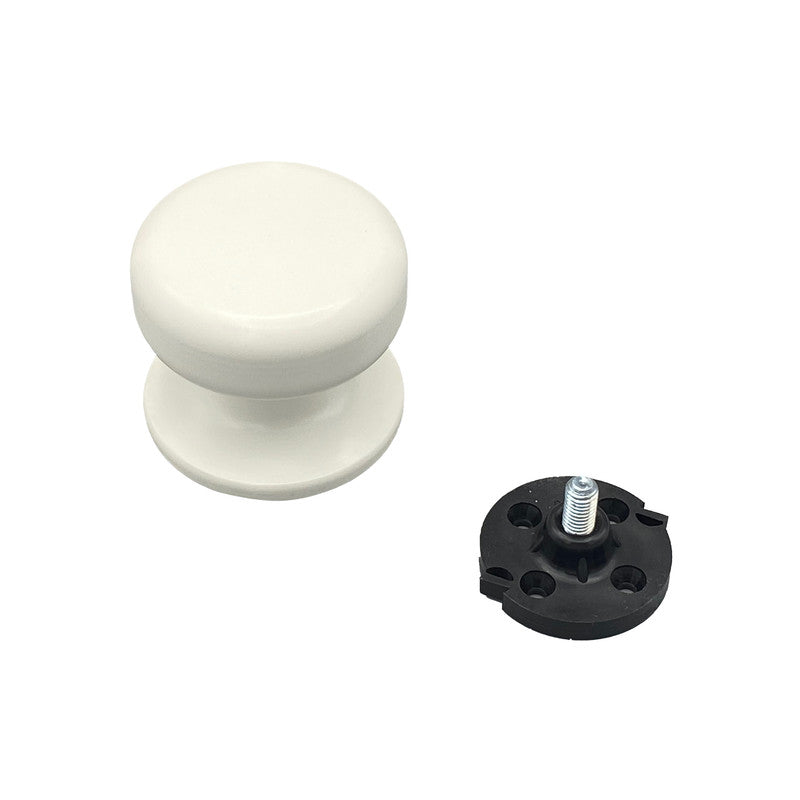 Pomolo fisso per porta SAGUATTI 875/70TOB in alluminio bianco opaco