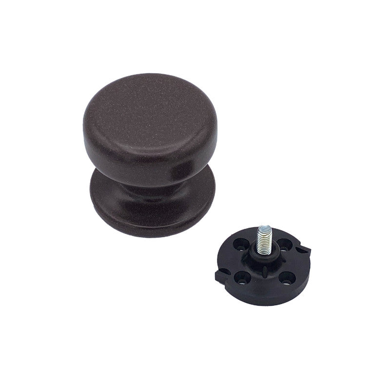 Pomolo fisso per porta SAGUATTI 875/70UAB in alluminio marrone opaco