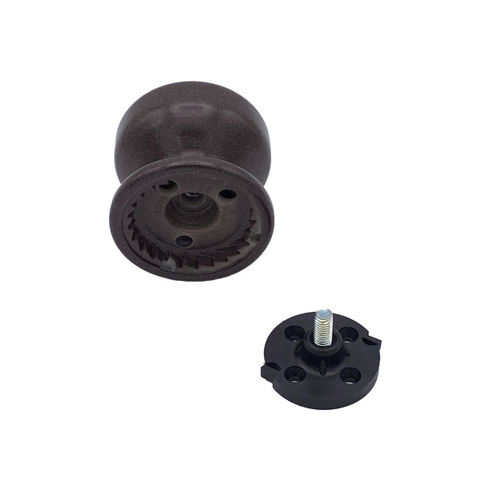 Pomolo fisso per porta SAGUATTI 875/70UAB in alluminio marrone opaco