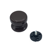 Pomolo fisso per porta SAGUATTI 875/70UB in alluminio marrone lucido