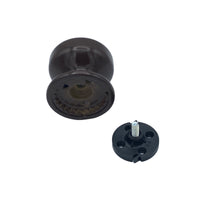 Pomolo fisso per porta SAGUATTI 875/70UB in alluminio marrone lucido