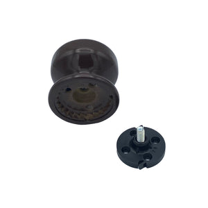 Pomolo fisso per porta SAGUATTI 875/70UB in alluminio marrone lucido