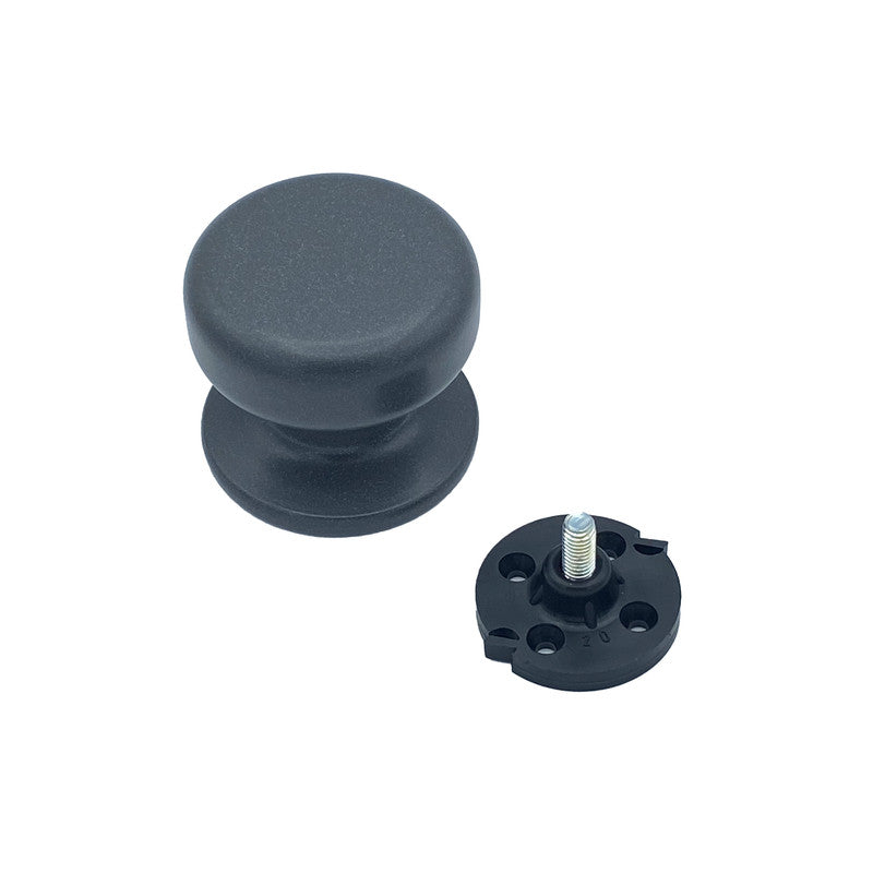 Pomolo fisso per porta SAGUATTI 875/70YAB in alluminio grigio opaco