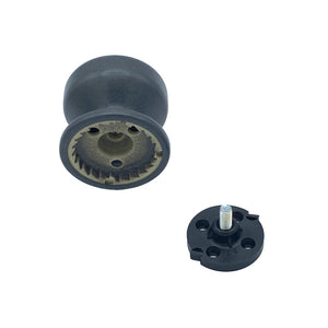 Pomolo fisso per porta SAGUATTI 875/70YAB in alluminio grigio opaco