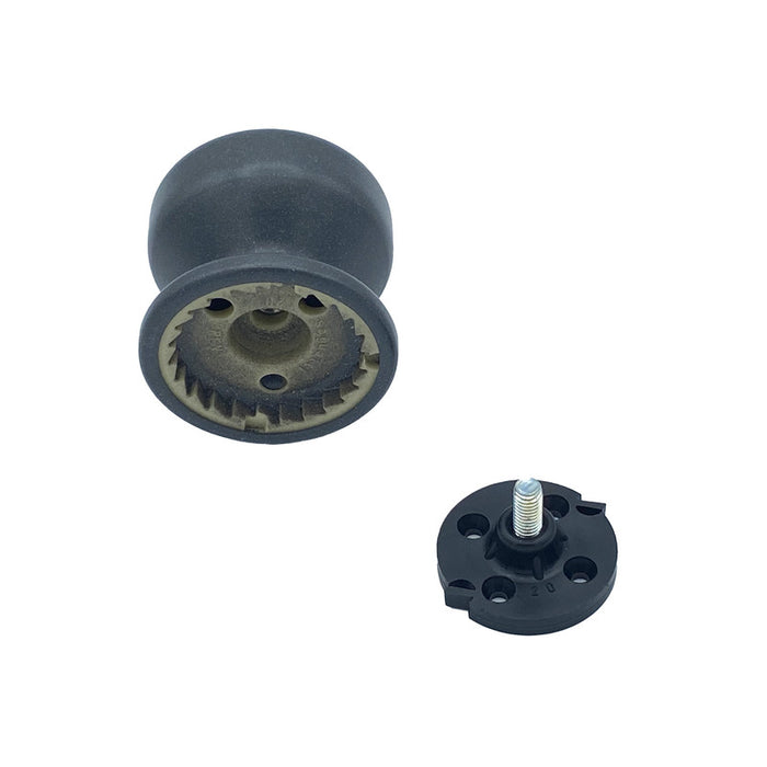 Pomolo fisso per porta SAGUATTI 875/70YAB in alluminio grigio opaco