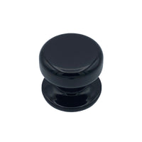 Pomolo fisso per porta SAGUATTI 875/70QB in alluminio nero lucido