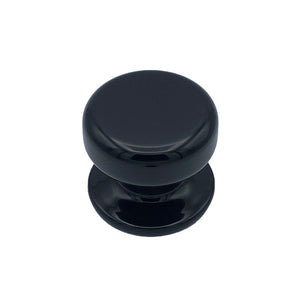 Pomolo fisso per porta SAGUATTI 875/70QB in alluminio nero lucido